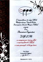 Dyplom dla Sławomira Zygmunta